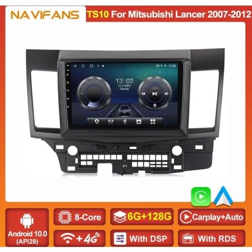 6GRAM+128GROM Android 11 DSP Car Radio Multimedia Video Player for Mitsubishi Lancer 2007 2008-2016 BT Carplay Auto 4G NET WIFI