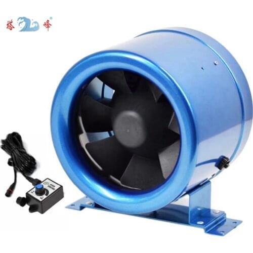 Stepless rpm control Pipe fan 5 inch quiet exhaust ventilation fan kitchen hotel powerful duct fan