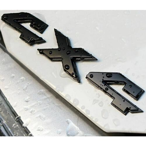 Black 4X4 Logo Badge Car Trunk Rear Tailgate Emblems Decal Sticker 4WD SUV ABS