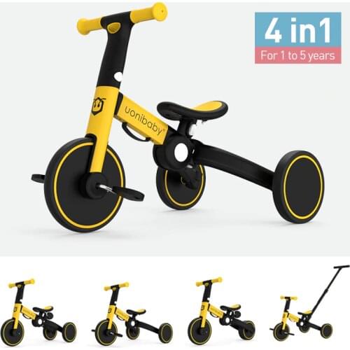 5 in 1 Childrens Scooter Multifunctional Baby Stroller Tricycle Bike Foldable Portable Balance Kids Walker for 1-6 Years Old