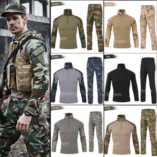 ESDY Tactical Hunting clothes for men Camouflage Suits Military Shooting hunting Uniform Shirts Pants for CS Airsoft Paintball
