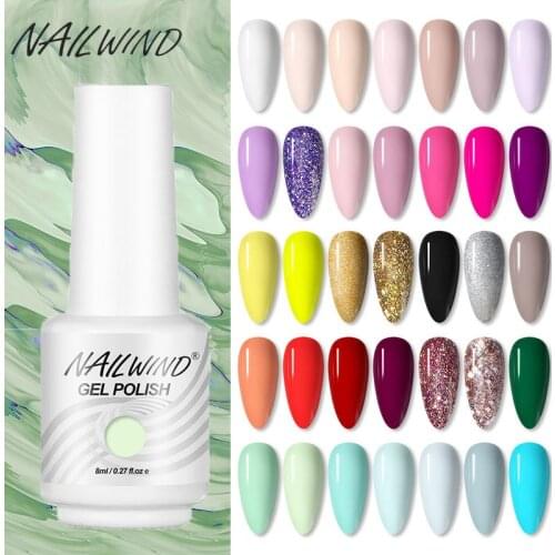 NAILWIND Nail Polish Hybrid Varnishes Manicure Need UV/LED Lamp Gel Semi Permanent Nails Soak Off Lacquer Base Top Coat Gel