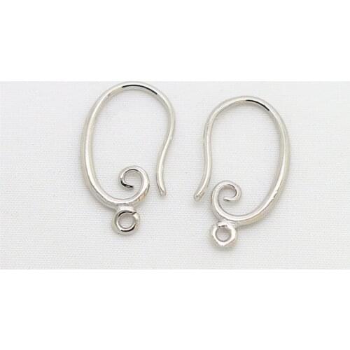 HOT Wholesale 100pcs 925 Sterling Silver Hook Earring Earwire DIY Jewelry Finding Accessories