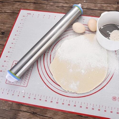 17 Inch Rolling Tools Non-stick Thickness Adjustable Stainless Steel Dough Rolling Tools for Kitchen Rolling Tools