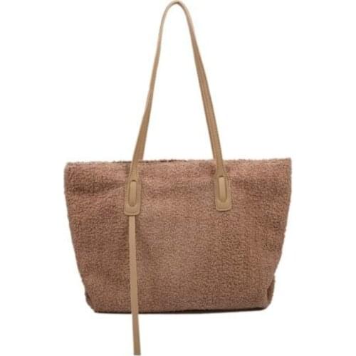 Faux Bag Women 2020 Simple Versatile Large Capacity Tote Shoulder Handbag Brand Designer Handbags Fashion Winter New