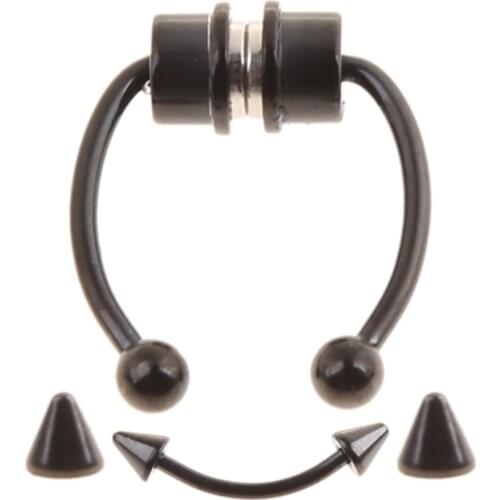 652B Magnetic Septum Nose Ring Horseshoe Fake Nose Ring Hoop Non-Piercing Jewelry