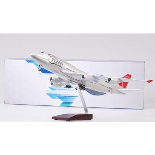 47CM 747 B747 Model nwa NorthWest Airlines with Landing Gear Wheels Lights Resin Aircraft Plane Collectible Toy