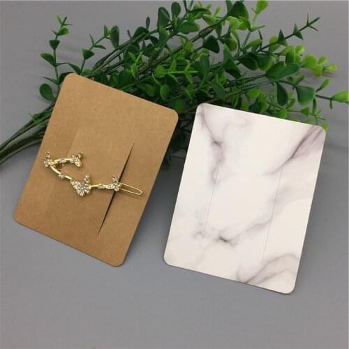 New Arrival 50pcs Hair Clip Card Hair Accessories Jewelry Display Card Hair Clip Packaging Classic Cards 9x7cm