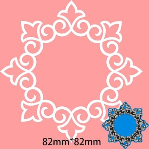 82*82mm lace circle new Metal Cutting Dies for card DIY Scrapbooking stencil Paper Craft Album template Dies