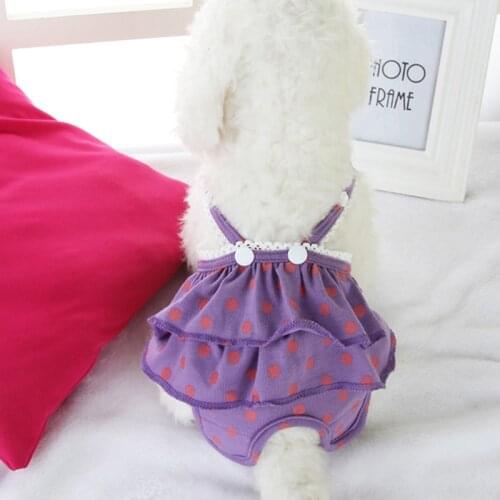 New Pet Dog Panties Strap Sanitary Adjustable Dog Dot Print Underwear Diapers Physiological Pants Puppy Shorts Drop Shipping
