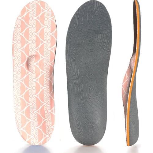 Pink Printing Orthotic EVA Comfort Insoles for Heel,Ball,Arch Foot with Targeted Cushioning and Arch Support Inserted Insole