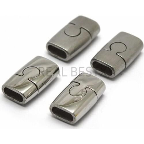 Hole:6*2.5mm 5pcs/lot Stainless Steel Magnetic Clasp for Jewelry Making findings magnet connectors for bracelets making clasps