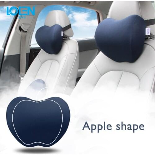LOEN 1PCS Car Pillow Memory Foam Fabric Neck Headrest Car Cover Vehicular Pillow Seat Headrest For Audi Benz BMW Toyota Lada Kia