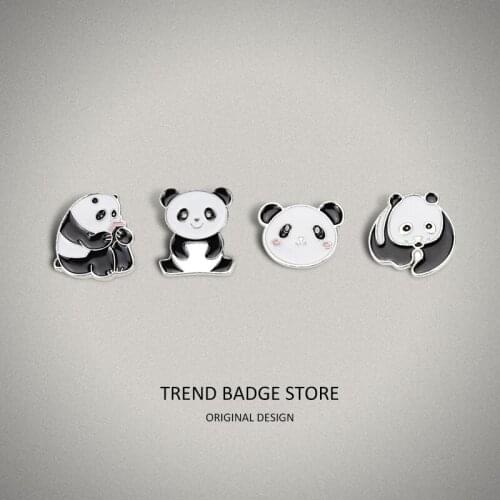 Ornaments creative cartoon national treasure panda brooch badge brooches for womens clothing
