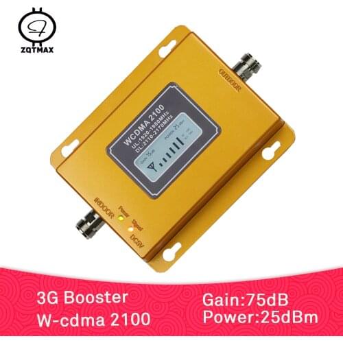 ZQTMAX 70db 3g Repeater 2100 MHz cell phone Signal booster UMTS Cellular Amplifier Band 1