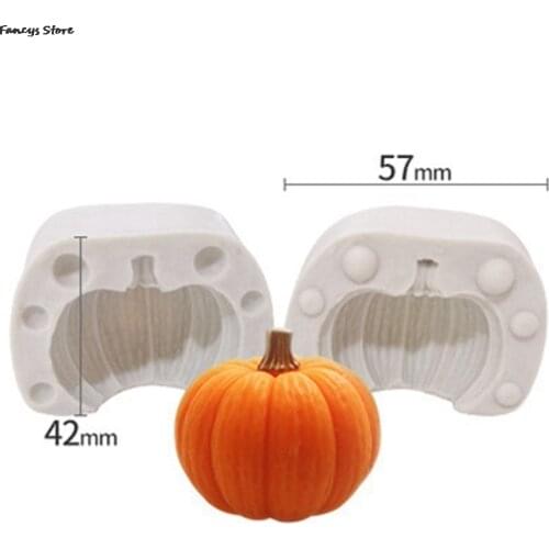 Happy Halloween Silicone Candle Cake Candy Fondant Mold Mini Cute Holiday Party Decoration Pumpkin Shape Mold Soap Bath Salt