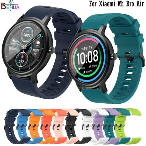 BEHUA Silicone Strap For Xiaomi Mibro Air Smart Watchband 20mm Wristband For Huami Amazfit Bip S Lite / Realme Belt Bracelet