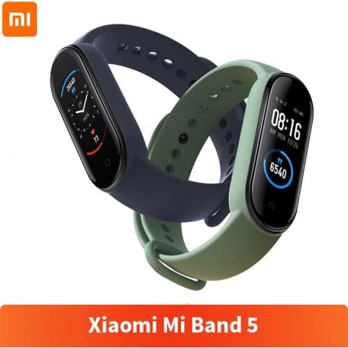 100% Original Xiaomi Smart Band 5 Smart Bracelet AMOLED Screen Miband 5 SmartbandTraker Bluetooth Sport Waterproof Smart Bands