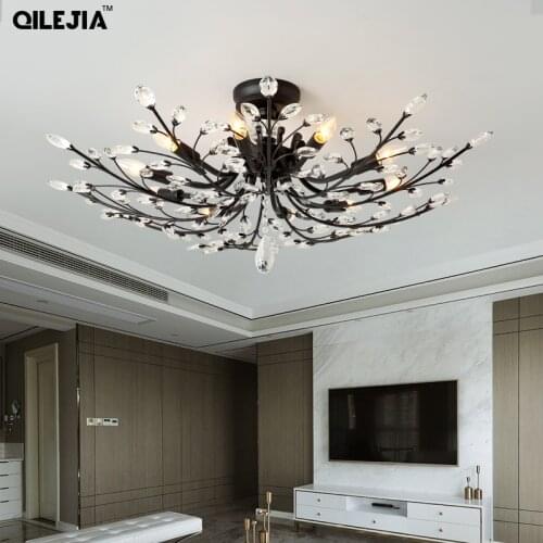 Modern Chandelier Luster Chandeliers 3/6/8/10 heads Optional Lustres De Cristal Chandelier LED support 110V 220V