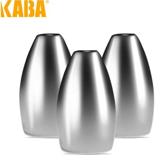 NEW KABA Tungsten Fishing Sinker Flipping Weights 3.5g 5.3g 10pcs 5pcs Natural Color Bullet Shaped Profile Lead Sinker