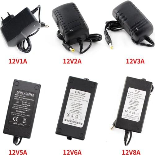 12V Switching Power Adapter AC DC 220V To 12 V Universal Power adapter For Led Strip 12V Alimentation 1A 2A 3A 5A 6A 8A 10A