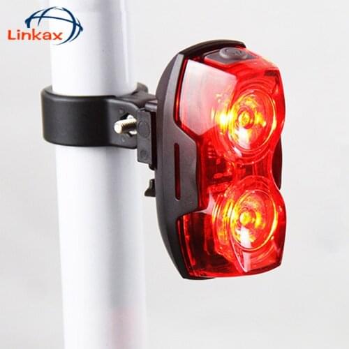 Bike Bicycle light Rechargeable LED Taillight USB Rear Tail Safety Warning Cycling light Portable Flash Light Indicator Lights
