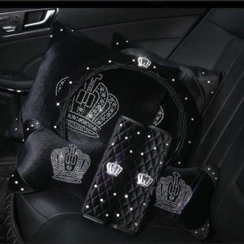 Four seasons universal car interior supplies handbrake cover car headrest pillow lumbar neck pillow suite