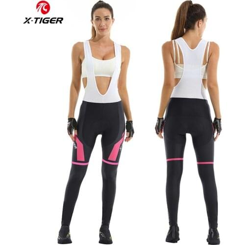 X-Tiger Women Cycling Bib Pants Spring Coolmax 3D Gel Pad Bike Cycling Tights MTB Bicycle Cycling Trousers For Women