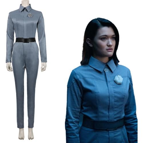 Star Cosplay Trek Picard Season 1 Soji Asha Cosplay Costume Women Jumpsuit Outfit Halloween Carnival Suit