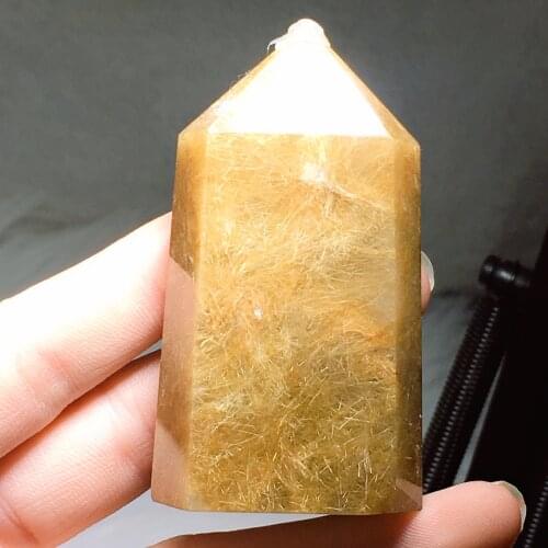 Golden rutilated tower