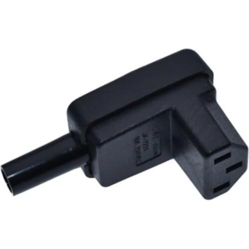 1Pc 3 Pin AC 10A 250V Power Cord/Cable Connector, IEC 90 Degree Angled C13 Power Female Plug