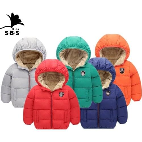 2019 Kids Toddler Boys Parkas Winter Jackets for Children Outerwear Clothes Cotton Hoodies Velvet Coat Baby Girl Clothing