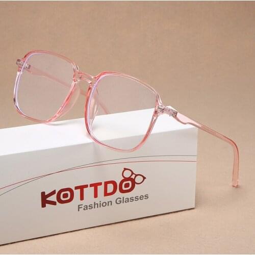 2020 fashion plastic ladies transparent glasses oversized square optical mens transparent lenses computer glasses frame
