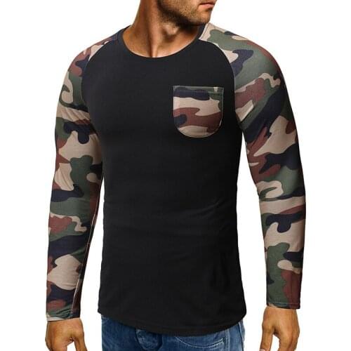 2021 Hot Pring Summer Dropshipping Military Camouflage Long Sleeve t Shirt Army Knitting Patchwork Fast Dry Stretch Shirt S