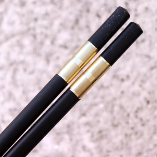 Eco-Friendly Reusable Anti Skip Alloy chopsticks Chinese Food Chopsticks Fiberglass Durable Dumplings Alloy Chopsticks