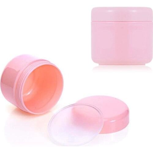 30/60 Refillable Plastic Makeup Jar 10/20/30/50/100g Empty Sample bottles Pot Travel Face Cream Lotion Cosmetic Container Pink