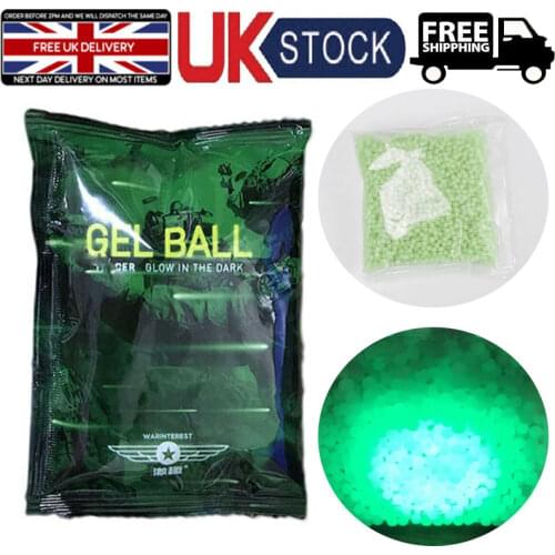 3000Pcs 7-8mm Hardened Gel Balls Luminous Bombs Glow In the Dark for Gel Blaster