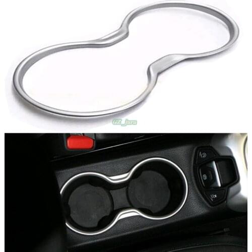 ACCESSORIES FIT For Jeep Compass 2017 CHROME CUP HOLDER FRAME PANEL COVER TRIM CENTER CONSOLE GARNISH Car styling