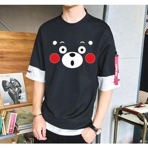 Anime Kumamon T-shirt Unisex Manga Streetwear T-shirt Casual Short Sleeve Teenagers Cartoon t Shirt