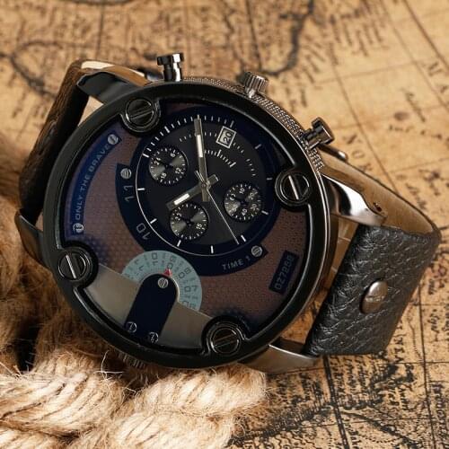 Fashion Male Watches Men Sports Watches Leather Strap Quartz Wristwatches Men Military Army Watches horloge mannen montres homme