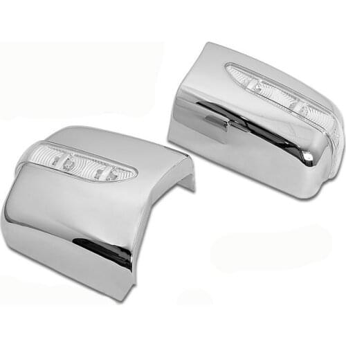 Chrome Side Mirror Cover with LED Side Blinker LHD for Mercedes Benz W124 E Class