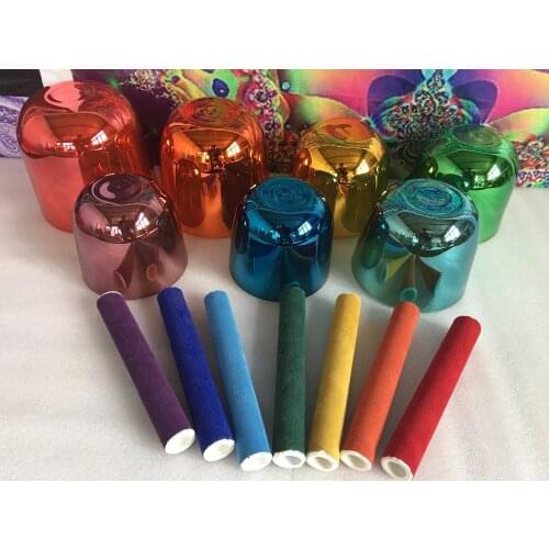 Quartz crystal singing bowls 3th octave 7pcs perfect C D E F G A B note in 440HZ or 432HZ chakras balancing