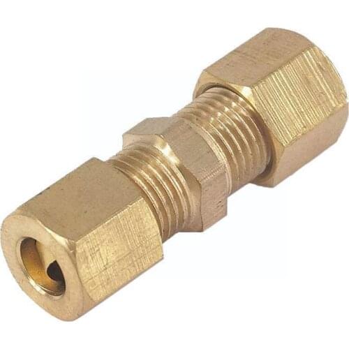 3/16" OD Brass Compression Fitting Straight Union Connector nozzle hose brake Automobile fittings 3/16" K4J3
