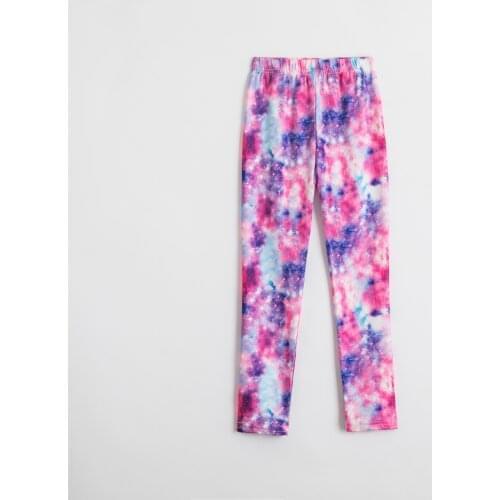 Summer Girls Leggings Rainbow Print Elasticity Breathable Pants Casual Kids Trousers For Girls Childdren 2-9 Year Clothing
