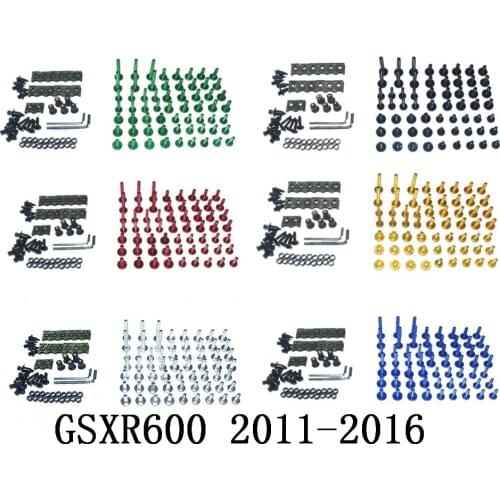 Motorcycle Complete Fairing Bolts Kit Bodywork Screws For Fit Suzuki GSXR600 2011-2016