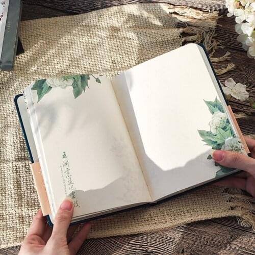 New Color Inside Page Notebook Chinese Style Creative Hardcover Diary Books Weekly Planner Handbook Scrapbook Beautiful Gift