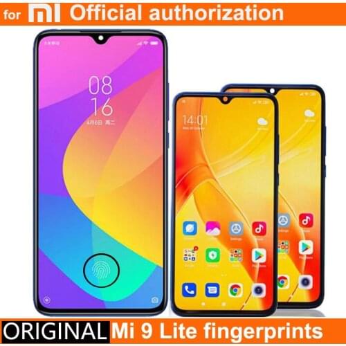 ORIGINAL Fingerprints 6.39" For Xiaomi Mi 9 Lite Mi9 Lite LCD Display Touch Screen Digitizer Assembly For Xiaomi Mi CC9 LCD