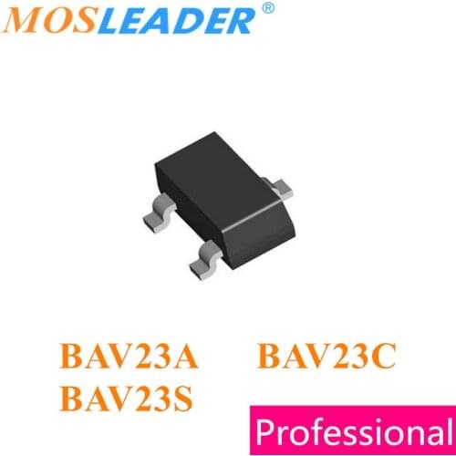 Mosleader 3000pcs SOT23 BAV23A BAV23C BAV23S 200V 225mA Switching diodes Common quality High quality like original