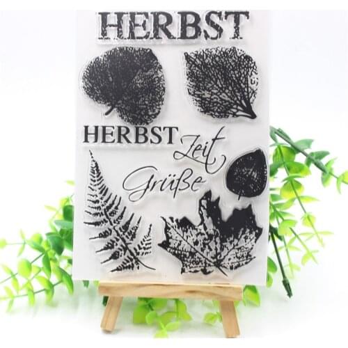 KSCRAFT HERBST Transparent Clear Silicone Stamps for DIY Scrapbooking/Card Making/Kids Fun Decoration Supplies 474