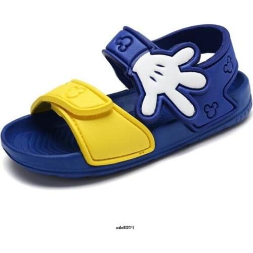 Summer New Soft Non-Slip Beach Shoes Spiderman Mickey Open Childrens Sandals Wild Boys Girls Student Kids Shoes
